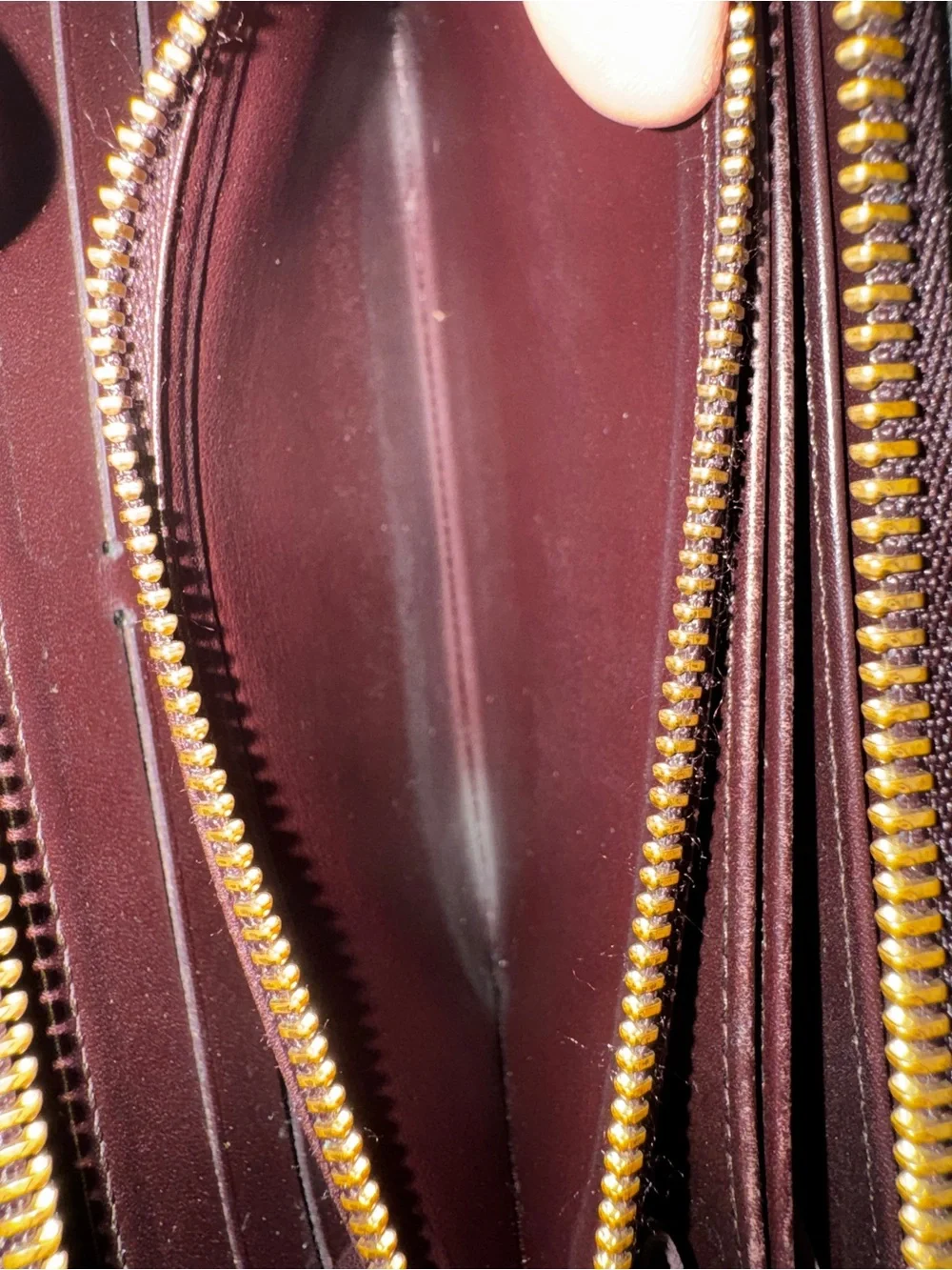 Louis Vuitton Vernis Patent Zip Wallet in Deep Bordeaux